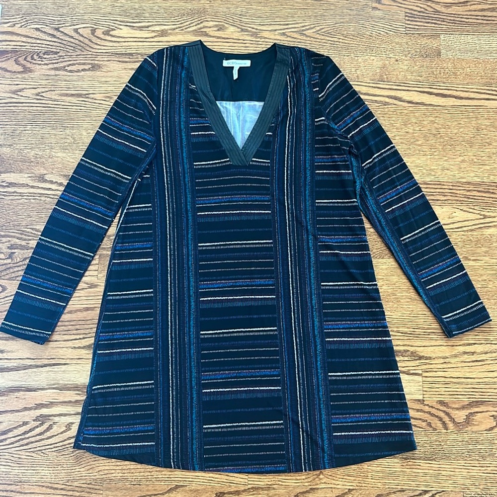 BCBGeneration Faux Leather Trim Dress